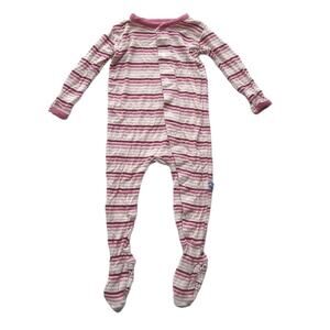 Kickee Pants Girl Forest Strip Footie